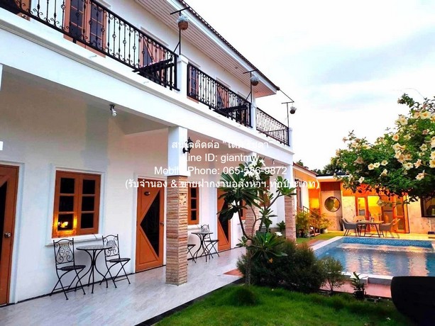 โรงแรม ให้เช่าพูลวิลล่า 2 ชั้น (บ้านพักตากอากาศ) ทะเลชะอำ บนเนื้อที่ 99 ตร.ว. 7 น 8 น้ำ ราคา 4,888 บาท/คืน 99 ตารางวา  4888 THB สะดวกสบาย เป็นบ้านพักตากอากาศ สไตล์พูวิลล่า สร้างใหม่ ที่มีทำเลที่ตั้งที่ห่างชายหาดชะอำ เพียง 350 ม. อยู่ใกล้สิ่งอำนวยความ